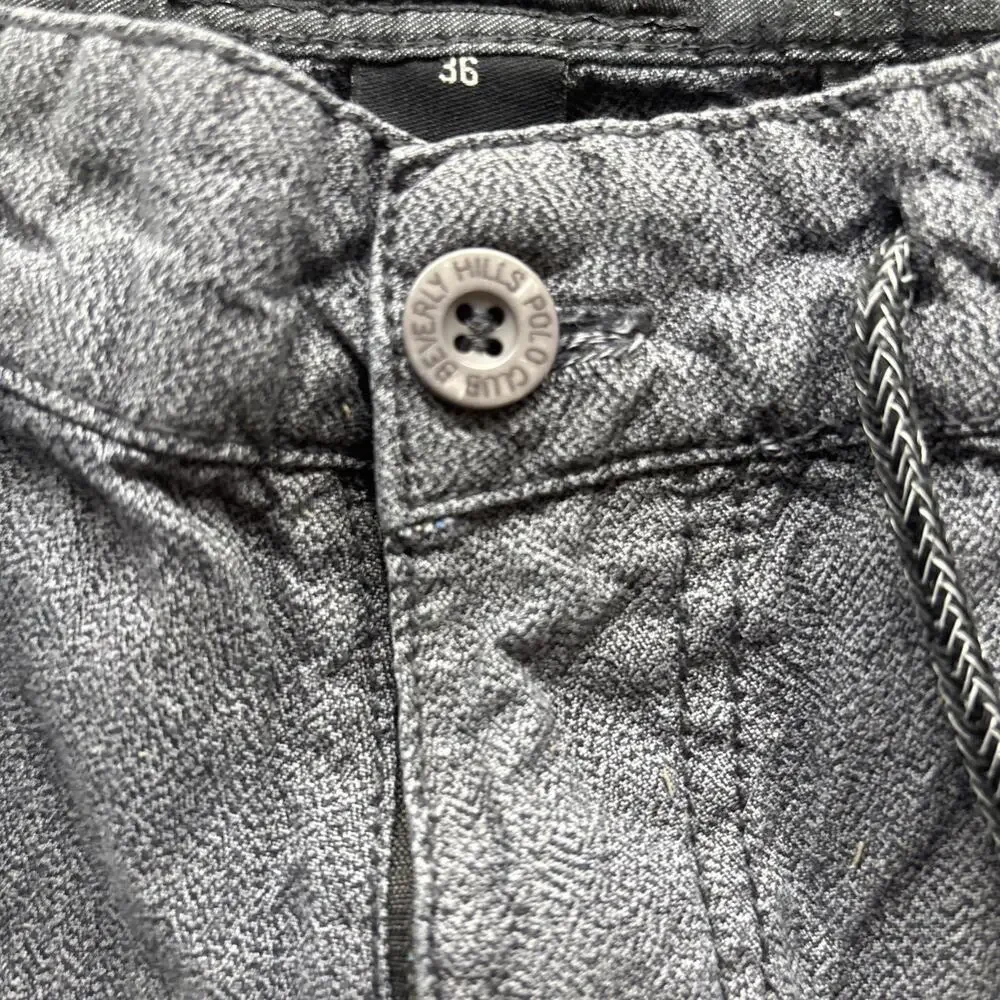 Polo Ralph Lauren Gray button/Drawstring Chino Shorts Size 36